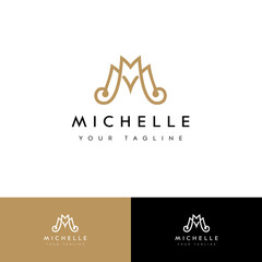 Michelle Logo Design - Replaceable text - obrazy, fototapety, plakaty