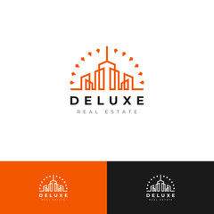 Real estate modern Logo design - Replaceable text