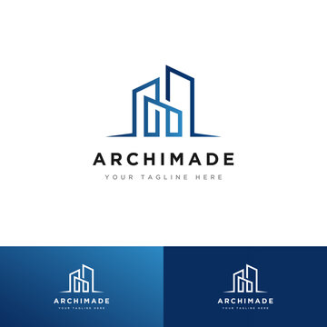 Architect modern Logo design - Replaceable text