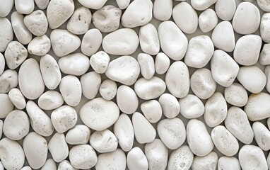 White pebbles stone for background