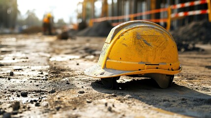 helmet on a building site
