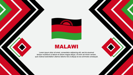 Malawi Flag Abstract Background Design Template. Malawi Independence Day Banner Wallpaper Vector Illustration. Malawi Design