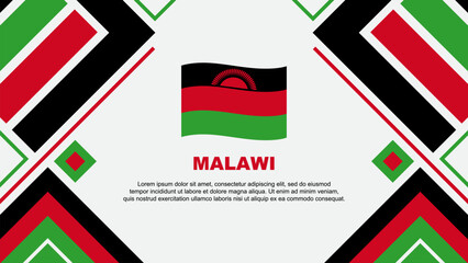 Malawi Flag Abstract Background Design Template. Malawi Independence Day Banner Wallpaper Vector Illustration. Malawi Flag