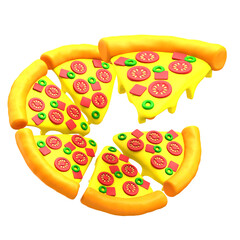 3d iconset fast food illustration