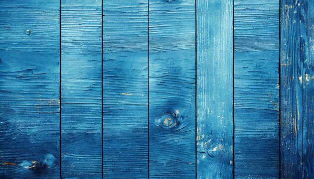 Sapphire Elegance: Blue Wooden Planks Background