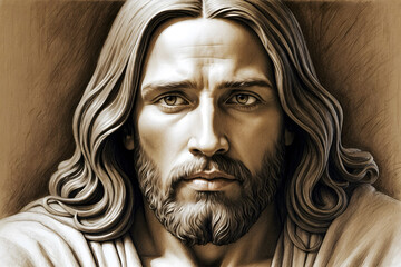 Watercolor painting of Jesus Christ
