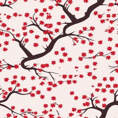 minimal seamless flower, floral pattern, background, fabric textile design decoration, vector style.