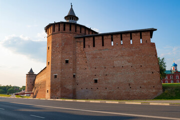 Towers and walls of the Kolomna Kremlin on a sunny June evening. Moscow region, Russia - 766114357