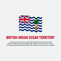 Obraz premium British Indian Ocean Territory Flag Background Design Template. Independence Day Banner Social Media Post. Background