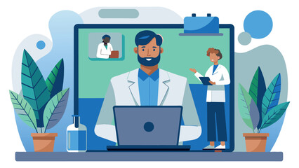 Doctor on Screen in Online Medical Consultation