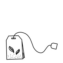 Obraz premium Tea Bag Hand Drawn 
