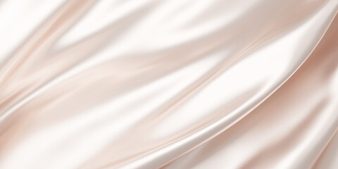 Brown silk fabric background with copy space luxury banner 3D render
