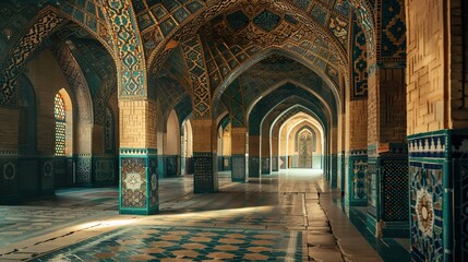 Background: Islamic mosque interior