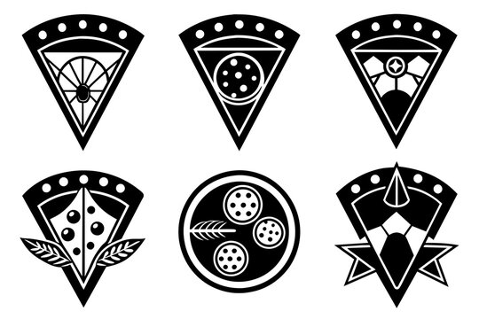 pizza-logo-6-set-vector-illustration