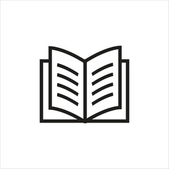 open book vector icon line template