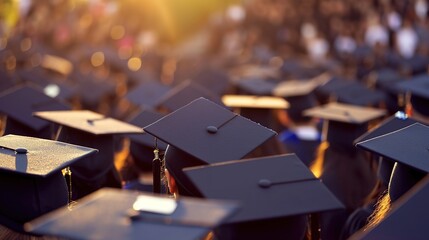 A graduation cap and diploma, symbols of academic achievement, lie on a college campus