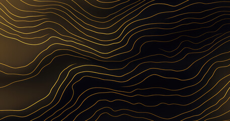 high detailed, Luxury Cool contemporary wallpaper or backdrop papecut texture background. Abstract topographic grey black and gold line art with a blank space.	