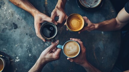 hot cup of coffee cradled in someone's hand