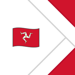 Isle Of Man Flag Abstract Background Design Template. Isle Of Man Independence Day Banner Social Media Post. Isle Of Man Cartoon