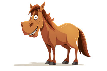 Illustration of cute horse in vector style isolated on a transparent background