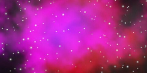 Obraz premium Dark Pink vector background with colorful stars.
