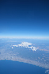 Mt Fuji Seen From Inside The Plane.