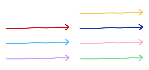 Colorful Arrow Colorful Marker Arrow Scribble Arrow Hand Drawn Arrow Set Collection