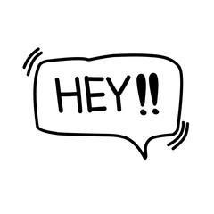 Hey Text Speech Bubble Chat 