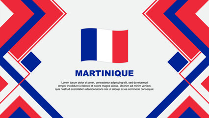 Martinique Flag Abstract Background Design Template. Martinique Independence Day Banner Wallpaper Vector Illustration. Banner