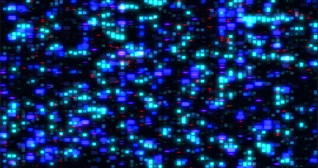Vertical moving little flickering dots data flow matrix bg. Curvy disco screen cool looking glowing squares and circles coding structure big data information vertical screen motion loop. Futuristic bg