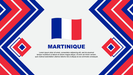 Martinique Flag Abstract Background Design Template. Martinique Independence Day Banner Wallpaper Vector Illustration. Design