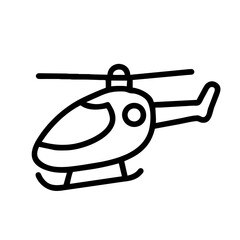 Helikopter Hubschrauber Symbol schwarz © Tech.Illustrations