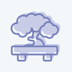 Icon Bonsai. suitable for Japanese symbol. two tone style. simple design editable. design template vector. simple illustration