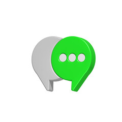 Chat talk support 3d icon