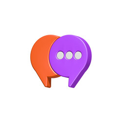 Chat talk support 3d icon