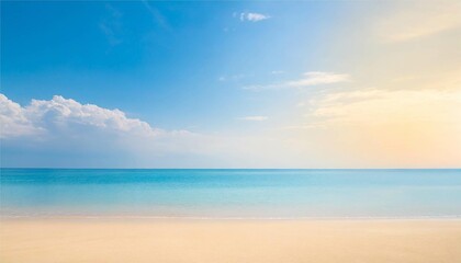 Obraz premium 夏 海 波 砂浜 空 旅行 レジャー コピースペース 背景 壁紙