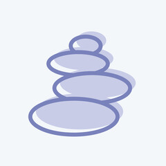 Icon Stone. suitable for Japanese symbol. two tone style. simple design editable. design template vector. simple illustration