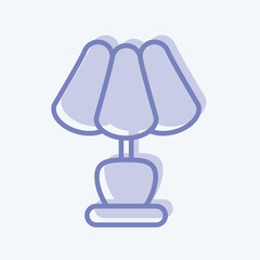 Icon Table Lamps. suitable for House symbol. two tone style. simple design editable. design template vector. simple illustration