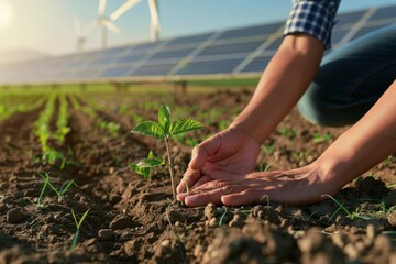 Sustainable Growth: Cultivating Plants with Solar and Wind Energy