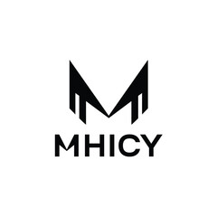 M letter logo design elegant and masculine logo