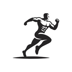 Fototapeta na wymiar man running sport logo vector illustration template design