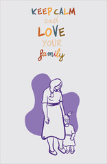 vector illustration of family day, where each family has its own activities, for example gathering in the same family room, holidays, sports with the family.