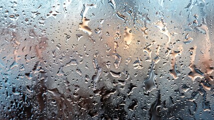 Water Drops on Window and Glass