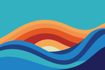 Modern Abstract Wave Background