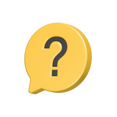 Question FAQ assistant 3d icon