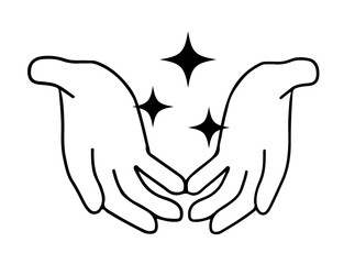 手のひら　キラキラ