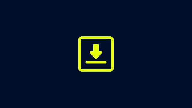 animation of download icon arrow. moving of download icon