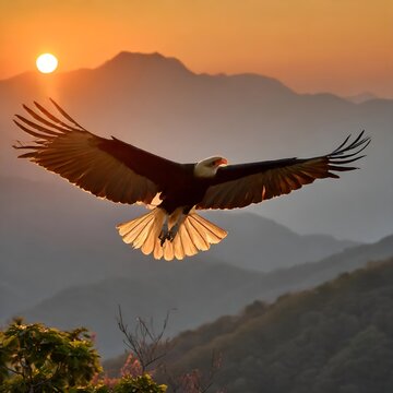 sunset in the mountains