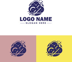 Fototapeta premium Cloud logo icon vector art graphics for business brand app icon sky cloud logo template