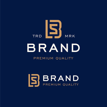 Monogram initial letter lsb logo design